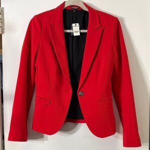 Express Women's Vibrant Red Suit Jacket